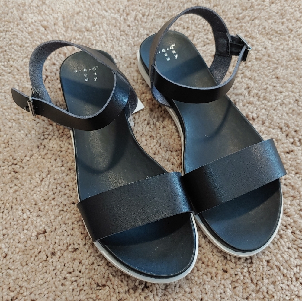 A New Day Black Sandals